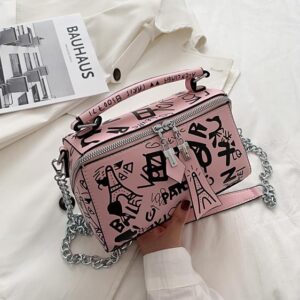 Adorable Grafitti Art Pink Women's Shoulder Bag