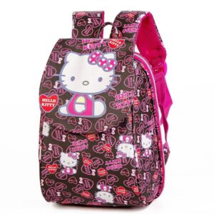 Adorable Hello Kitty Black Pink Girl Backpack