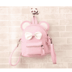 Adorable Panda Ears & Ribbon Pink Backpack