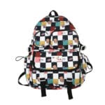 Charming Cartoon Bear Black School Backpack