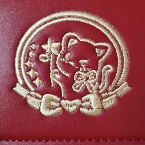 Charming Cat Fairy Embroid Logo Red Teen Handbag