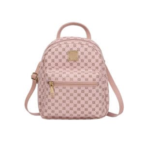 Charming Geometric Pattern Pink Lady Backpack
