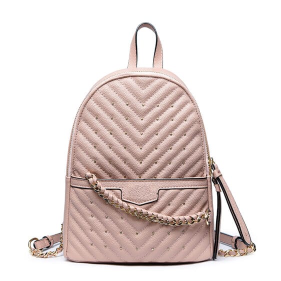 Charming Gold Chain Pink Fashion Backpack