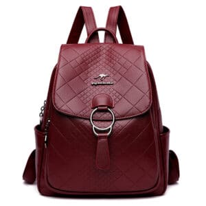 Charming Silver Kangaroo Red Lady Backpack