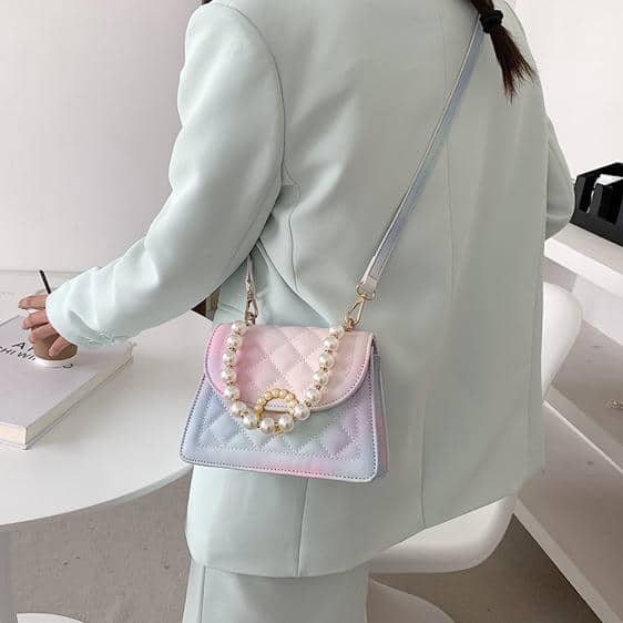 Cotton Candy Gradient Color Fashionable Handbag
