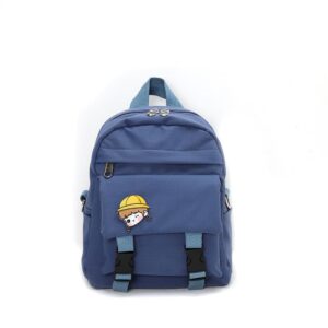 Cute Winking Girl Logo Blue Backpack