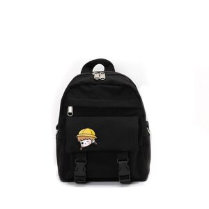 Cute Winking Girl Logo Design Black Backpack