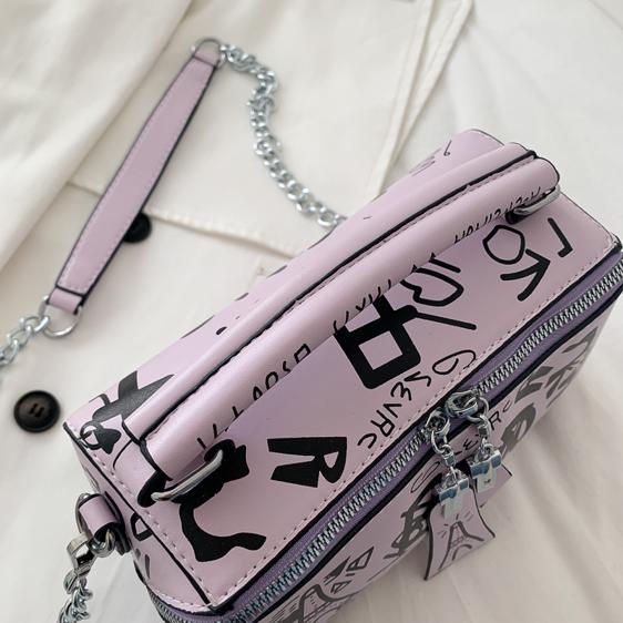 Grafitti Art Design Cute Purple Ladies Handbag