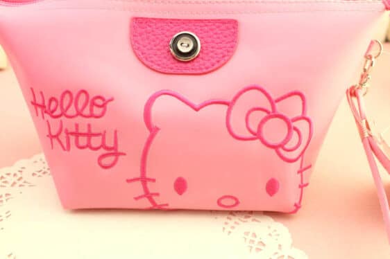 Hello Kitty Sanrio Light Pink Cute Large Makeup Bag