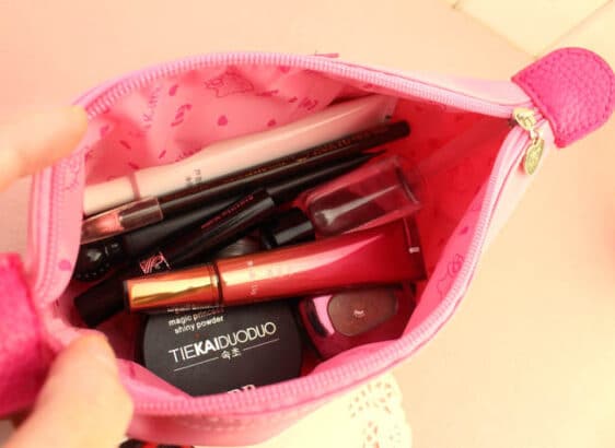 Hello Kitty Sanrio Light Pink Cute Large Makeup Bag