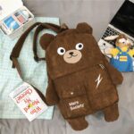Kawaii Bear Animal Brown Woman Backpack