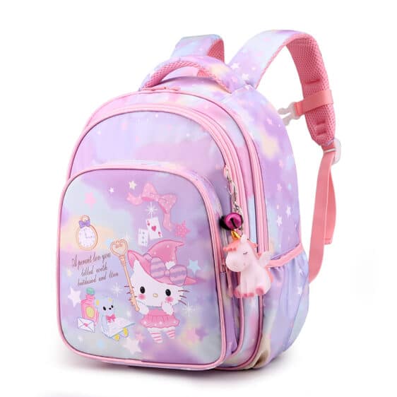 Kawaii Hello Kitty Witch Purple School Backpack