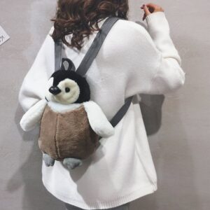 Kawaii Khaki Penguin Animal Girl Backpack
