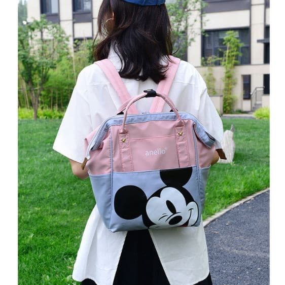 Kawaii Mickey Mouse Pink Girl School Backpack