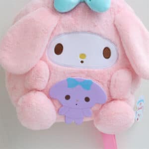 Kawaii My Melody Cartoon Pink Plush Backpack