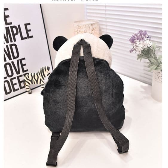 Kawaii Panda Animal Black White Backpack