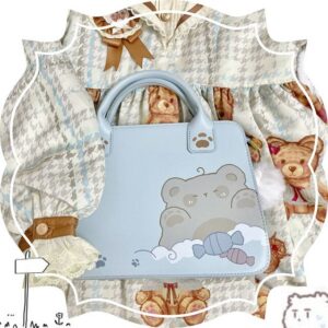 Lovely Bear Cloud Candy And Paw Pattern Handbag