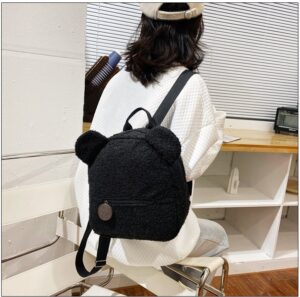Lovely Bear-Shaped Black Woman Backpack