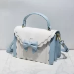 Lovely Blue Bow Decor Women's Shoulder Bag