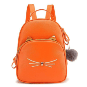 Lovely Cat Ears & Whiskers Orange Backpack