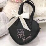 Lovely Kuromi Embroidered Design Sanrio Handbag