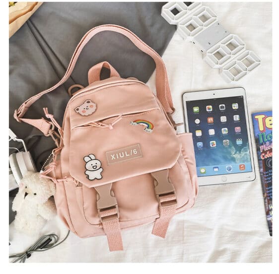 Lovely Rainbow Animal Pink Teenage Girl Backpack
