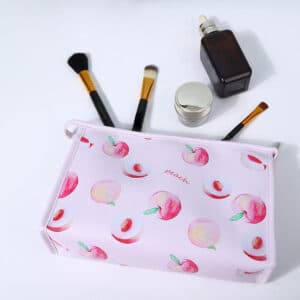 Adorable Fruity Peach Pink Makeup Bag