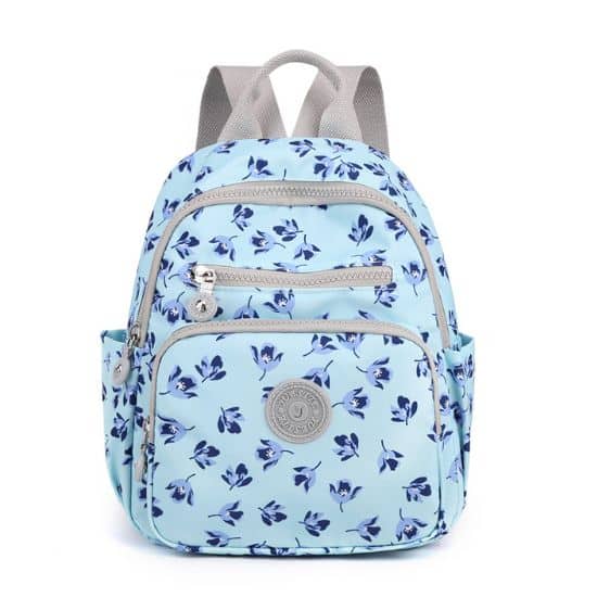 Adorable Rose Floral Sky Blue Lady Backpack