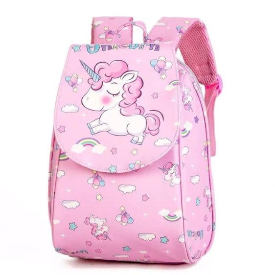 Adorable Sleeping Unicorn Pink Girly Backpack