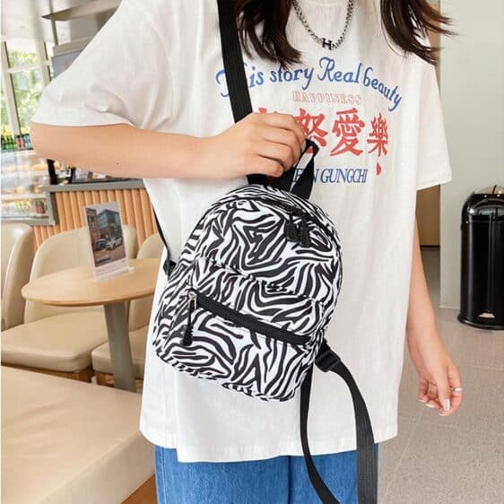 Adorable Zebra Print Pattern Teen Backpack