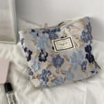 Charming Embroidered Flowers Ladies Makeup Bag
