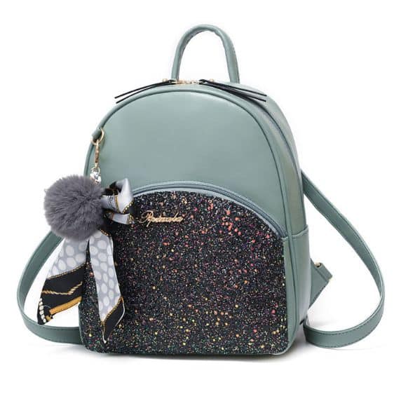 Charming Glitter-Like Art Green Lady Backpack