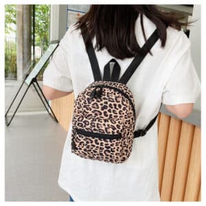 Charming Leopard Print Woman Backpack