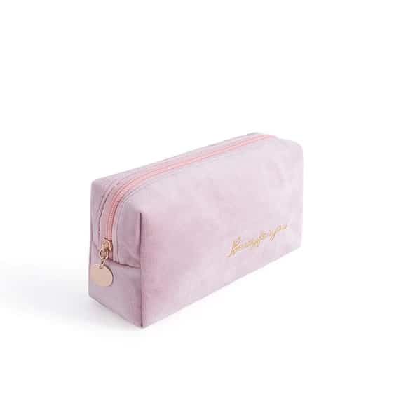 Charming Soft Fur Pink Beauty Makeup Case