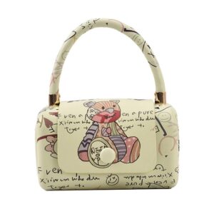 Charming Teddy Bear Graffiti Design Trendy Handbag