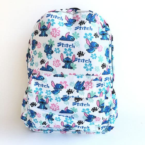 Cute Disney Stitch White School Backpack
