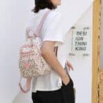 Cute Leisure Dots Pink Teen Girl Backpack