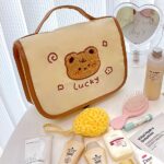 Cute Lucky Bear Teen Girl Cosmetic Travel Bag