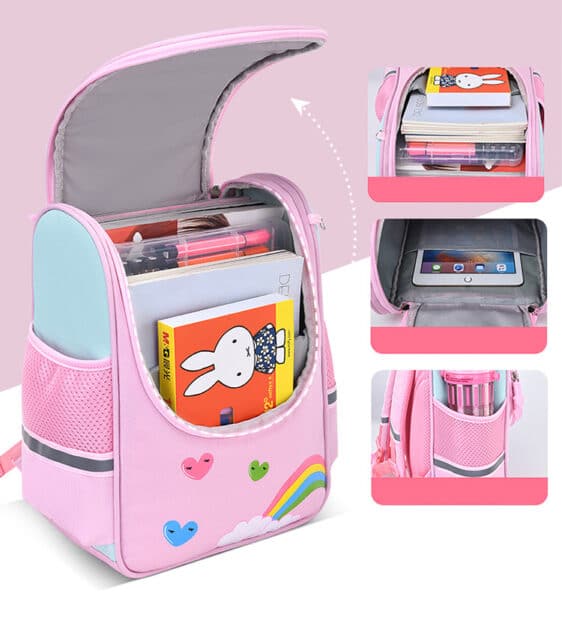 Cute Unicorn Rainbow Pink School Backpack