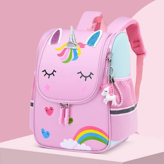 Cute Unicorn Rainbow Pink School Backpack
