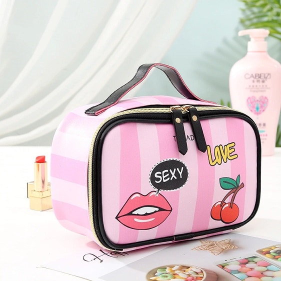 Girly Fashionista Pink Sexy Love Cosmetic Pouch