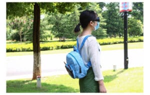 Kawaii Blue Cat Design Teenage Girl Backpack