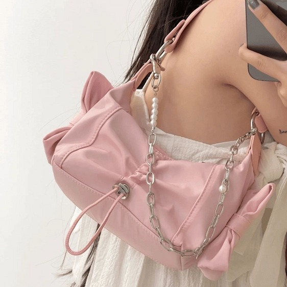 Kawaii Bow Design Butterfly Chain Teen Shoulder Bag