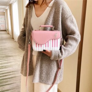 Kawaii G Clef Logo Piano Keyboard Pink Teen Handbag