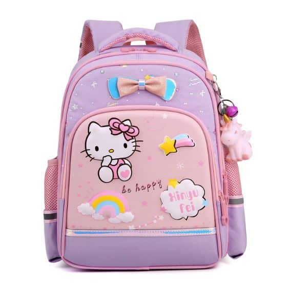 Kawaii Hello Kitty Star Rainbow Purple Backpack