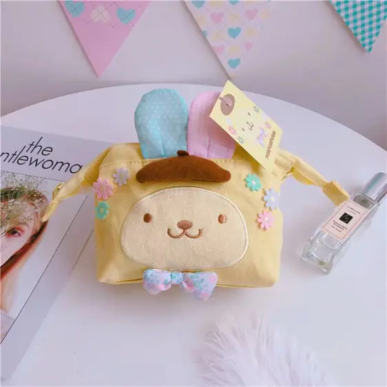Kawaii Sanrio Pompompurin Girl's Cosmetic Bag