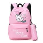 Kawaii The Cat Rule Cartoon Cat Pink Backpack