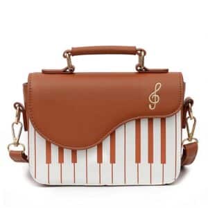 Lovely G Clef Logo Piano Keyboard Design Handbag