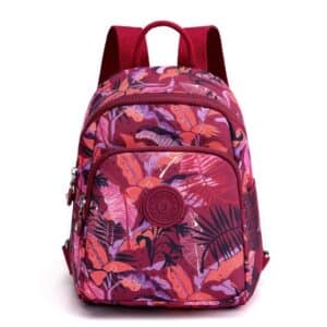 Lovely Leaves Pattern Design Red Teen Backpack
