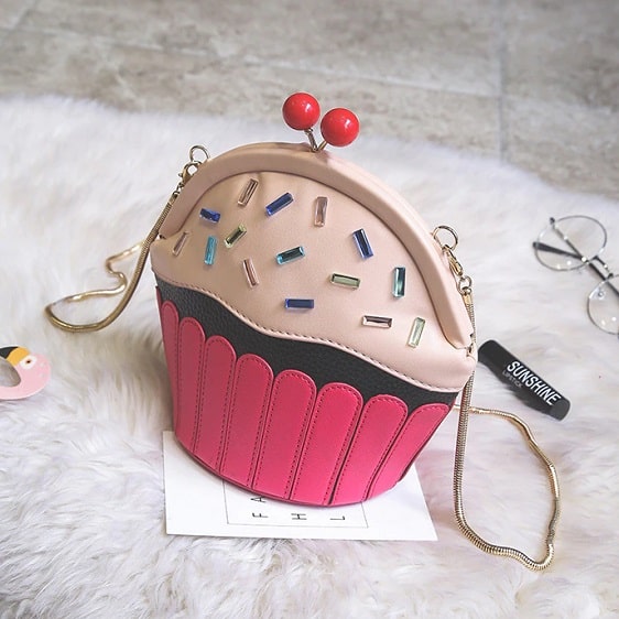 Lovely Sprinkle Cupcake Pattern Teen Shoulder Bag